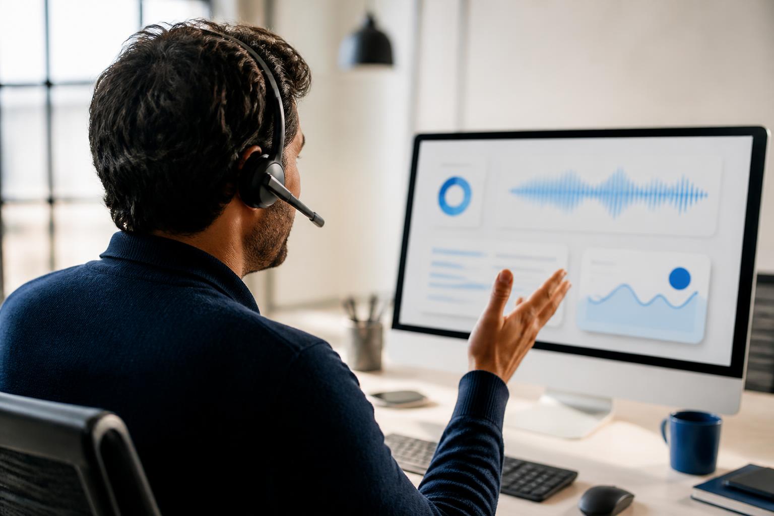 Caller using live coaching tools during a conversation
